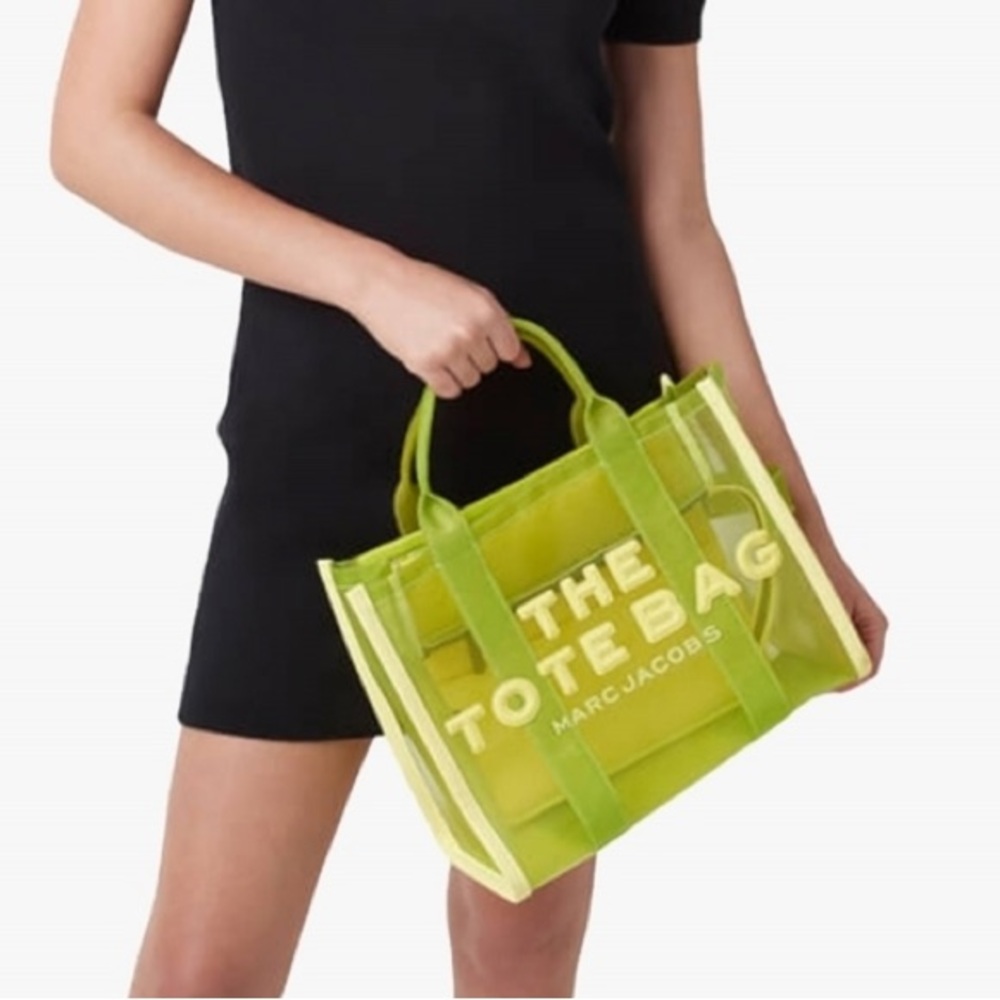 Marc Jacobs Nylon The Mesh Medium Tote Bag Fluo Yellow